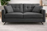 Sofa Alanto in grau Flachgewebe 2-Sitzer 175 cm