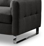 Sofa Alanto in grau Flachgewebe 2-Sitzer 175 cm