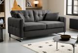 Sofa Alanto in grau Flachgewebe 2-Sitzer 175 cm