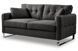Sofa Alanto in grau Flachgewebe 2-Sitzer 175 cm
