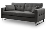 Sofa Alanto in grau Flachgewebe 2,5-Sitzer 203 cm