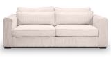 Sofa Canedo in grau-beige Cord Couch 3-Sitzer 241 cm