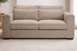 Sofa Canedo in beige-braun Cord Couch 2,5-Sitzer 200 cm