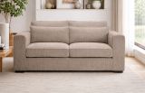 Sofa Canedo in beige-braun Cord Couch 2,5-Sitzer 200 cm
