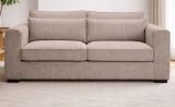 Sofa Canedo in beige-braun Cord Couch 3-Sitzer 241 cm