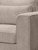 Sofa Canedo in beige-braun Cord Couch 3-Sitzer 241 cm