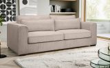 Sofa Canedo in beige-braun Cord Couch 3-Sitzer 241 cm
