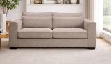 Sofa Canedo in beige-braun Cord Couch 3-Sitzer 241 cm