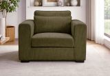 Sessel Canedo in khaki Cord Loungesessel 120 cm
