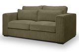 Sofa Canedo in khaki Cord Couch 2,5-Sitzer 200 cm