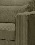 Sofa Canedo in khaki Cord Couch 3-Sitzer 241 cm