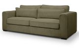 Sofa Canedo in khaki Cord Couch 3-Sitzer 241 cm