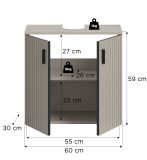 Waschbeckenunterschrank Livia in Kaschmir Badezimmer Unterschrank 60 cm