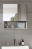 Badezimmer Spiegelschrank Livia in Kaschmir Badschrank mit Spiegel 54 cm