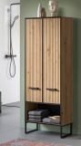 Badezimmer Hochschrank Scana in Artisan Eiche Badschrank 59 x 159 cm, Soft-Close