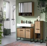 Badm�bel Set 3-teilig Scana in Artisan Eiche Badkombination 125 x 192 cm, Soft-Close