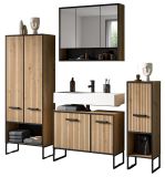 Badm�bel Set 4-teilig Scana in Artisan Eiche Badkombination 199 x 192 cm, Soft-Close