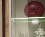 Wohnwand Pearl in Kaschmir und Artisan Eiche Schrankwand 220 cm inklusive LED Beleuchtung, Push-to-Open