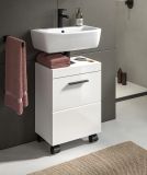 Waschbeckenunterschrank Talerno in wei� Hochglanz Badezimmer Unterschrank 40 x 58 cm