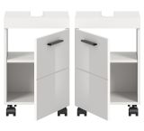 Waschbeckenunterschrank Talerno in wei� Hochglanz Badezimmer Unterschrank 40 x 58 cm