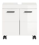 Waschbeckenunterschrank Talerno in wei� Hochglanz Badezimmer Unterschrank 60 x 58 cm