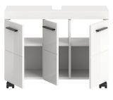 Waschbeckenunterschrank Talerno in wei� Hochglanz Badezimmer Unterschrank 80 x 58 cm