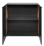 Kommode Kampen in grau und Artisan Eiche 89 x 85 cm