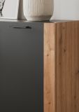 Sideboard Kampen in grau und Artisan Eiche 126 x 85 cm