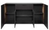 Sideboard Kampen in grau und Artisan Eiche 162 x 85 cm