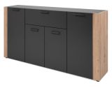 Sideboard Kampen in grau und Artisan Eiche 162 x 85 cm