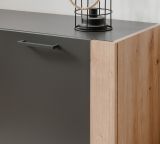 TV-Lowboard Kampen in grau und Artisan Eiche 138 cm