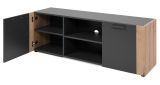 TV-Lowboard Kampen in grau und Artisan Eiche 138 cm