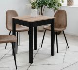 Esstisch Prag in Artisan Eiche und schwarz 60 x 67 cm