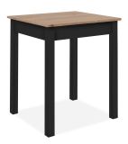 Esstisch Prag in Artisan Eiche und schwarz 60 x 67 cm