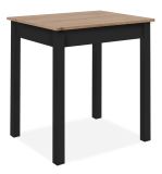 Esstisch Prag in Artisan Eiche und schwarz 90 x 67 cm