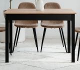 Esstisch Prag in Artisan Eiche und schwarz 110 x 67 cm