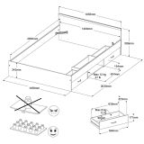 Parisot Kinder- und Jugendzimmer Mega13 in wei� Komplett-Set 2-teilig mit Stauraumbett und Kleiderschrank