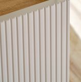 TV-Lowboard Cathlyn in Viking Eiche und Kaschmir TV Unterteil mit gefr�sten Rillen 160 x 42 cm