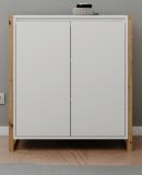 Kommode Malta in wei� und Artisan Eiche 80 x 88 cm