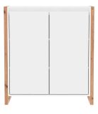 Kommode Malta in wei� und Artisan Eiche 80 x 88 cm