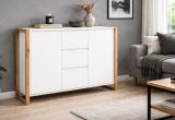Sideboard Malta in wei� und Artisan Eiche 120 x 88 cm