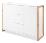 Sideboard Malta in wei� und Artisan Eiche 120 x 88 cm