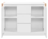 Sideboard Malta in wei� und Artisan Eiche 120 x 88 cm