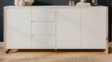 Sideboard Malta in wei� und Artisan Eiche 160 x 88 cm