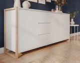 Sideboard Malta in wei� und Artisan Eiche 160 x 88 cm