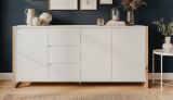 Sideboard Malta in wei� und Artisan Eiche 160 x 88 cm