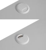 Schreibtisch Malta in wei� und Artisan Eiche 139 x 139 cm