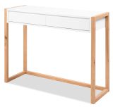 Schreibtisch Malta in wei� und Artisan Eiche 100 cm