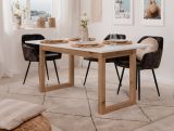 Esstisch Malta in wei� und Artisan Eiche ausziehbar 160 / 200 x 90 cm