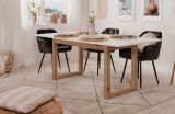 Esstisch Malta in wei� und Artisan Eiche ausziehbar 160 / 200 x 90 cm